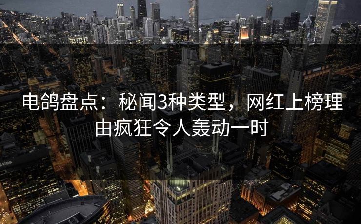 电鸽盘点：秘闻3种类型，网红上榜理由疯狂令人轰动一时